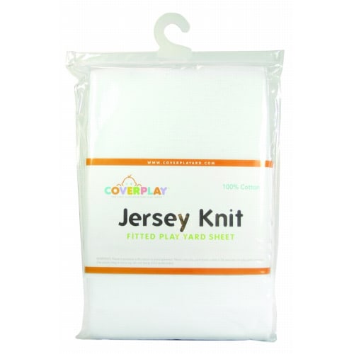 Coverplay® Jersey Knit Play Yard Sheet, White